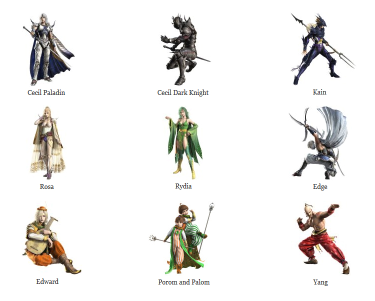 The cast of Final Fantasy IV. : r/FinalFantasy
